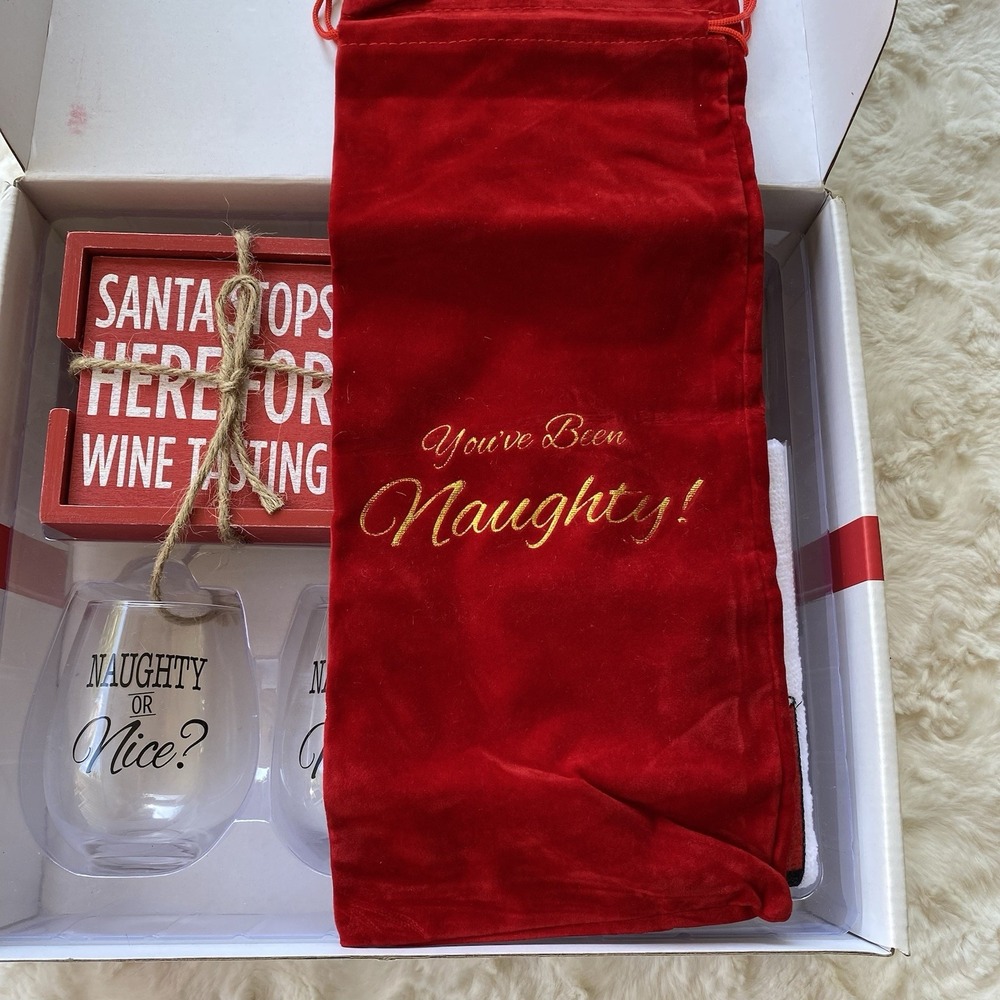 Joyland Christmas Survival Gift Set Novelty Wine 6-pc Box Set Holiday Fun & Game - Picture 7 of 8